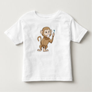 T-shirt Pour Les Tous Petits Singe avec brosse à dents