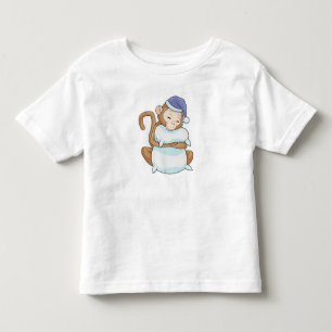 T-shirt Pour Les Tous Petits Singe avec Coussin et tête de lit
