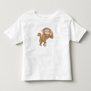 T-shirt Pour Les Tous Petits Singe avec lunettes