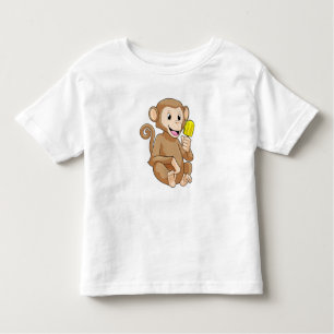 T-shirt Pour Les Tous Petits Singe avec Popsicle