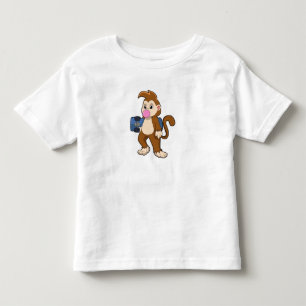 T-shirt Pour Les Tous Petits Singe comme patineur avec skateboard