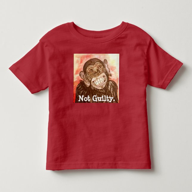 T-shirt Pour Les Tous Petits Singe coupable (Devant)