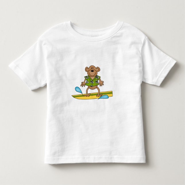 T-shirt Pour Les Tous Petits Singe de surfer d'été (Devant)