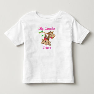 T-shirt Pour Les Tous Petits Singes Filles Personnalisées Big Cousin