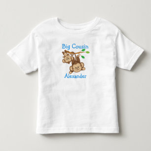 T-shirt Pour Les Tous Petits Singes Garçons Personnalisés Big Cousin