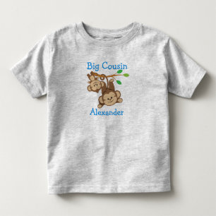 T-shirt Pour Les Tous Petits Singes Garçons Personnalisés Big Cousin