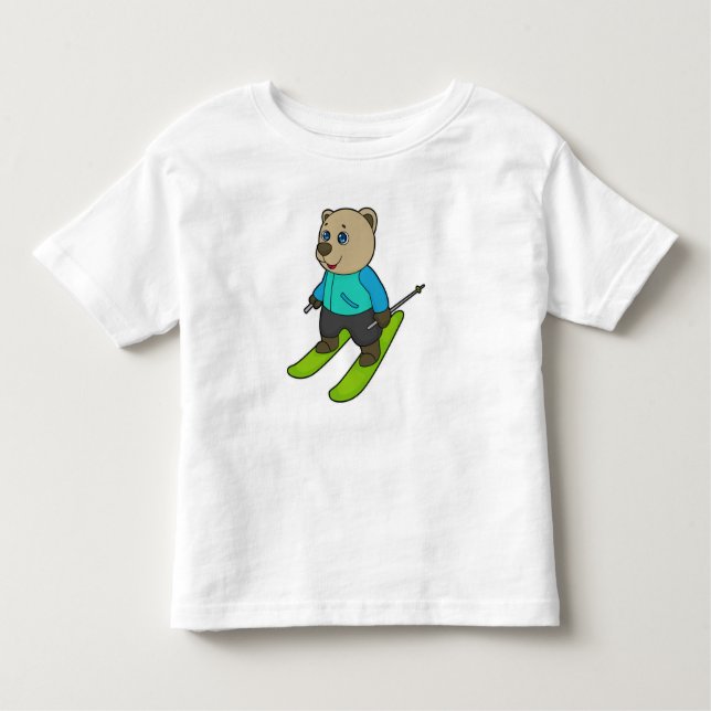 T-shirt Pour Les Tous Petits Ski de Bear (Devant)