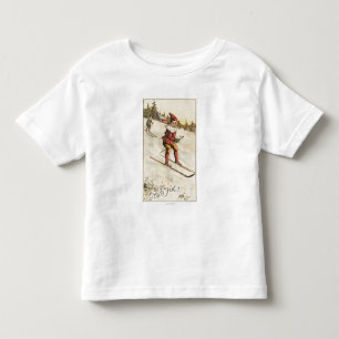 T-shirt Pour Les Tous Petits Ski de GreetingSanta de Noël