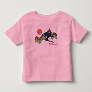 T-shirt Pour Les Tous Petits Ski Wyoming