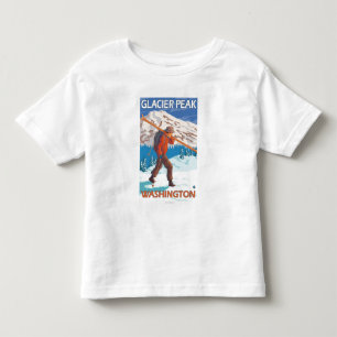 T-shirt Pour Les Tous Petits Skis de transport de neige de skieur - crête de