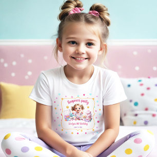 T-shirt Pour Les Tous Petits Sleepover Stwood Party Jolie fille Anniversaire