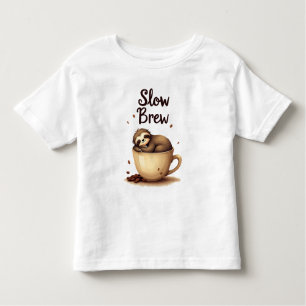 T-shirt Pour Les Tous Petits Slow Brew Coffee Sloth