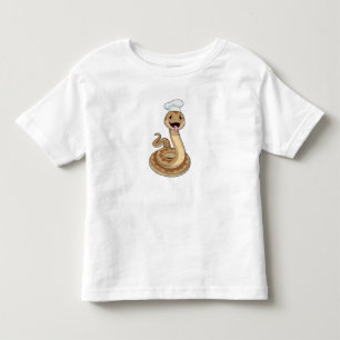 T-shirt Pour Les Tous Petits Snake as Cook avec Chef casquette