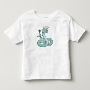 T-shirt Pour Les Tous Petits Snake as Cook avec Chef casquette