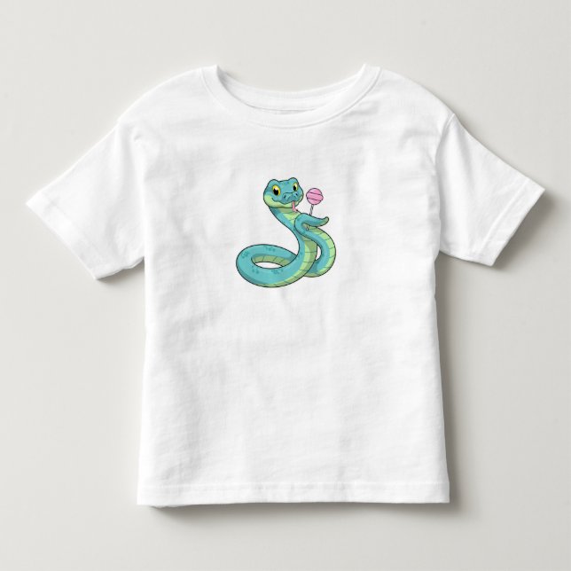 T-shirt Pour Les Tous Petits Snake with Lollipop (Devant)