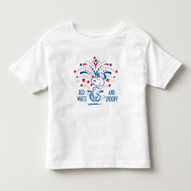 T-shirt Pour Les Tous Petits Snoopy 4 juillet Danse (Devant)