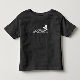T-shirt Pour Les Tous Petits Snowboard - Je Préférerais Être Snowboard