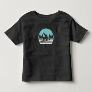 T-shirt Pour Les Tous Petits Snowboard Retro Vintage