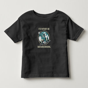 T-shirt Pour Les Tous Petits Snowboarding - Je préfère faire du snowboard