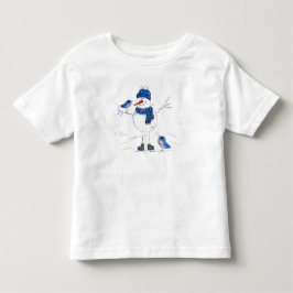 T-shirt Pour Les Tous Petits Snowman à longue jambe