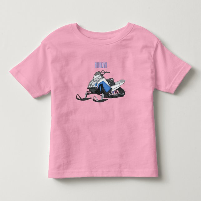 T-shirt Pour Les Tous Petits Snowmobile cartoon illustration  (Devant)