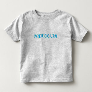 T-shirt Pour Les Tous Petits "Snuggings" Lettres bleu clair