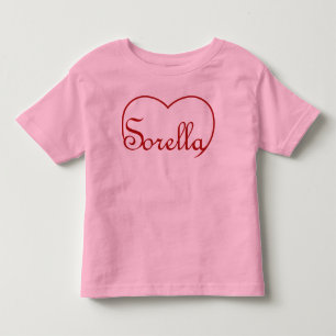 T-shirt Pour Les Tous Petits Soeur italienne de Sorella Rouge