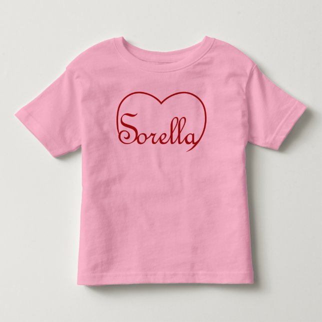 T-shirt Pour Les Tous Petits Soeur italienne de Sorella Rouge (Devant)