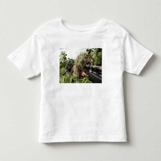 T-shirt Pour Les Tous Petits Soldats habillés en costumes ghillie (Devant)