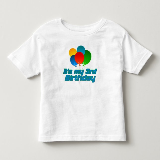 T-shirt Pour Les Tous Petits Son mon 3ème anniversaire (Devant)