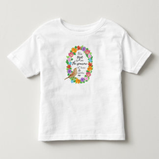 T-shirt Pour Les Tous Petits Son oeil est sur le moineau Christian Toddler Top