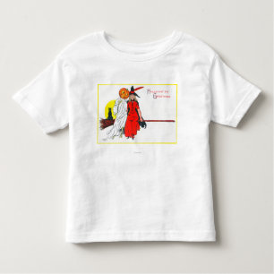 T-shirt Pour Les Tous Petits Sorcière de salutations de Halloween