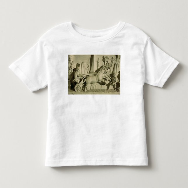 T-shirt Pour Les Tous Petits Soulagement dépeignant une course de char (Devant)