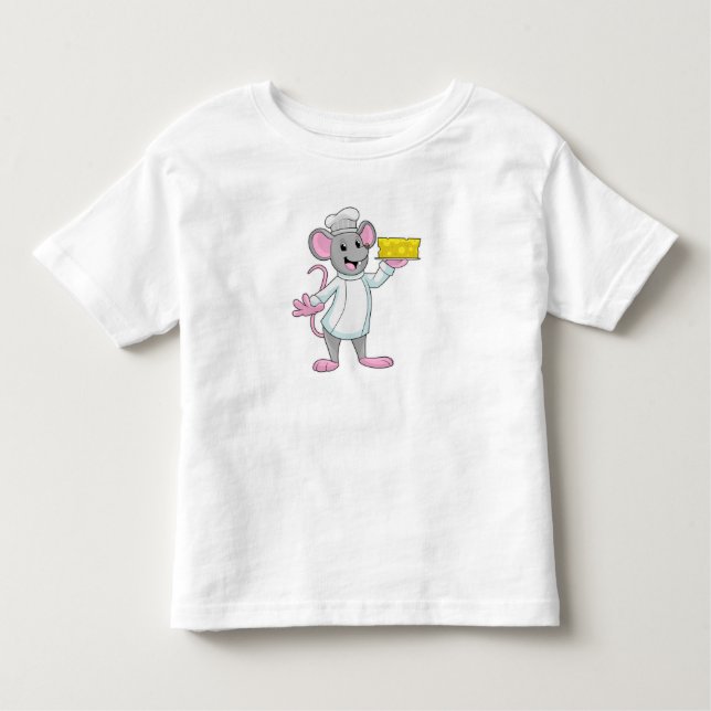 T-shirt Pour Les Tous Petits Souris comme cuire avec du fromage (Devant)