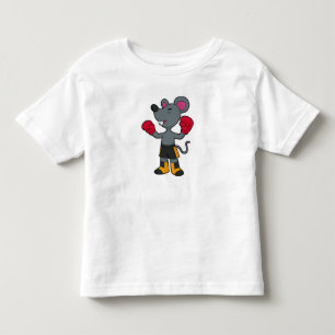 T-shirt Pour Les Tous Petits Souris en boîte avec gants de boxe
