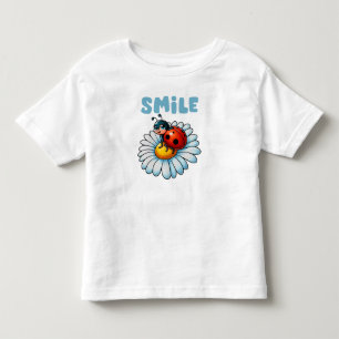 T-shirt Pour Les Tous Petits Souris, mignonne coccinelle sur une fleur margueus