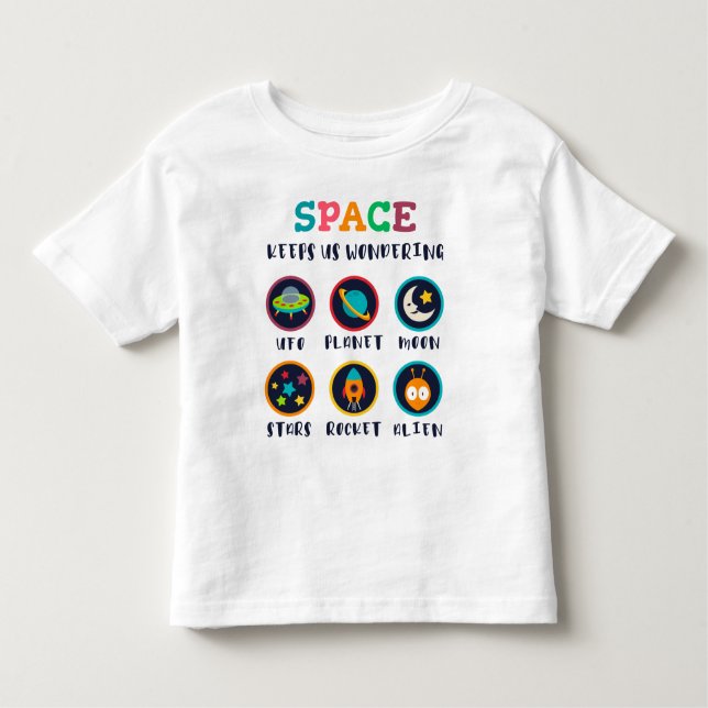 T-shirt Pour Les Tous Petits Space keeps us wondering (Devant)