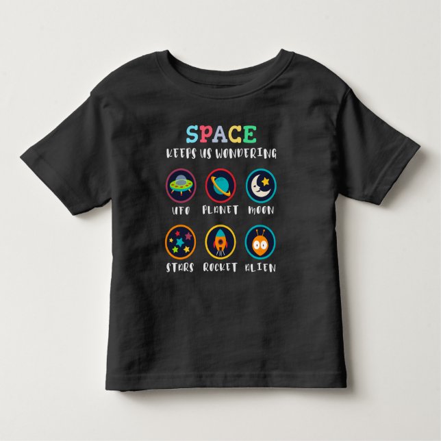 T-shirt Pour Les Tous Petits Space keeps us wondering (Devant)