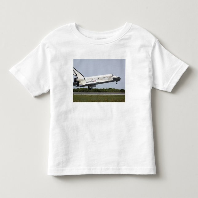 T-shirt Pour Les Tous Petits Space Shuttle Discovery approche l'atterrissage 4 (Devant)