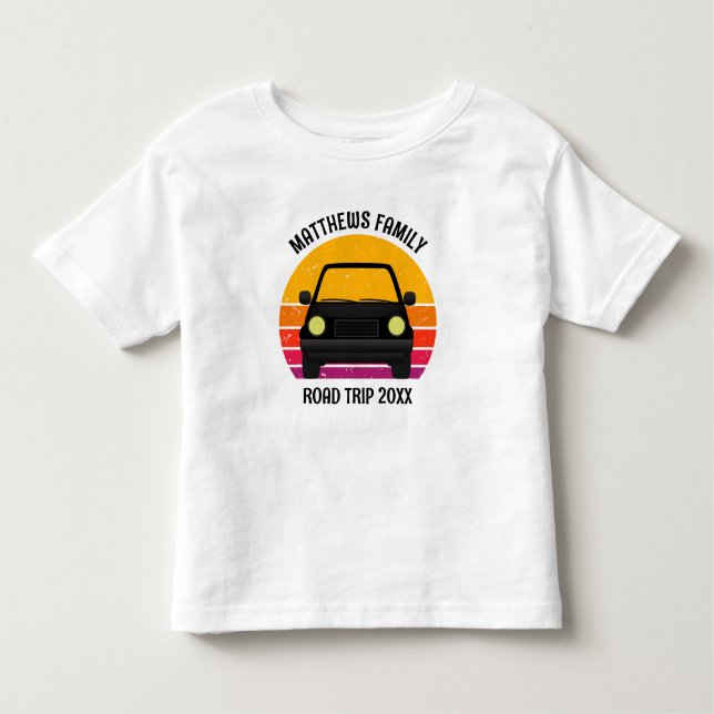 T-shirt Pour Les Tous Petits Spring Break Road Trip Sunset Customized (Devant)