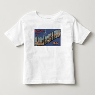 T-shirt Pour Les Tous Petits Springfield, l'Illinois - grandes scènes de lettr