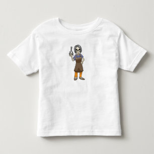 T-shirt Pour Les Tous Petits Squelette comme coiffeur avec ciseaux
