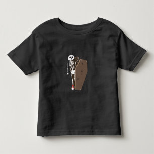 T-shirt Pour Les Tous Petits Squelette et café Halloween Design