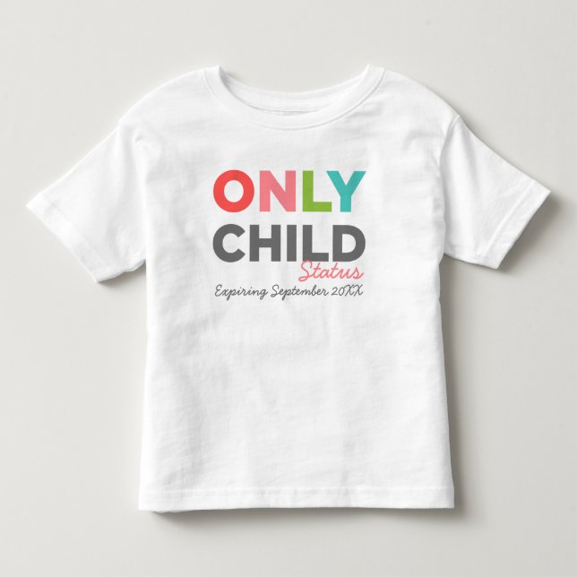 T-shirt Pour Les Tous Petits Statut ENFANT Expirant [Votre date ici] (Devant)