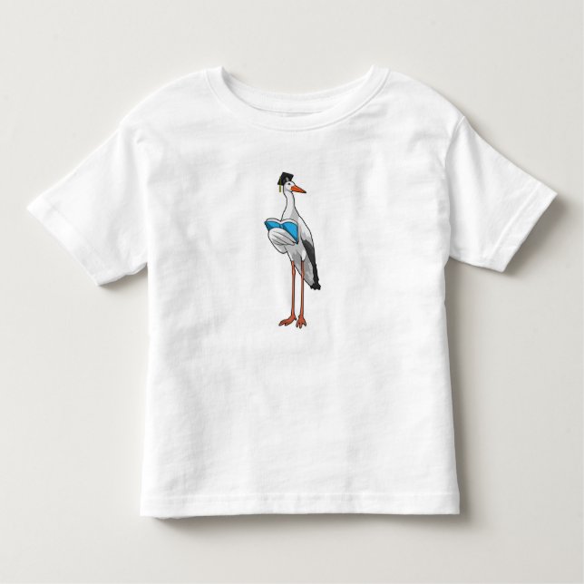 T-shirt Pour Les Tous Petits Stork as Teacher (Devant)