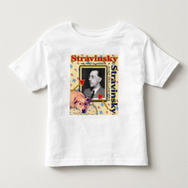 T-shirt Pour Les Tous Petits Stravinsky - il a eu des verres (Devant)