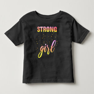 T-shirt Pour Les Tous Petits Strong Girl Pastel Star