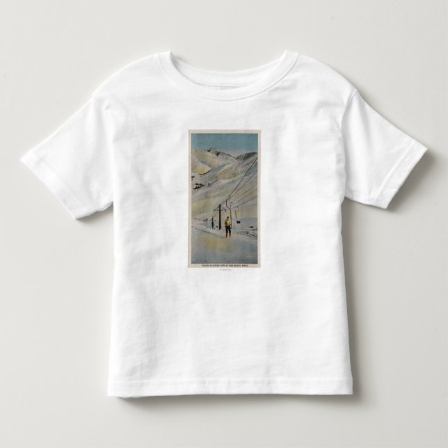 T-shirt Pour Les Tous Petits Sun Valley, scène d'IDMountain, remonte-pentes (Devant)