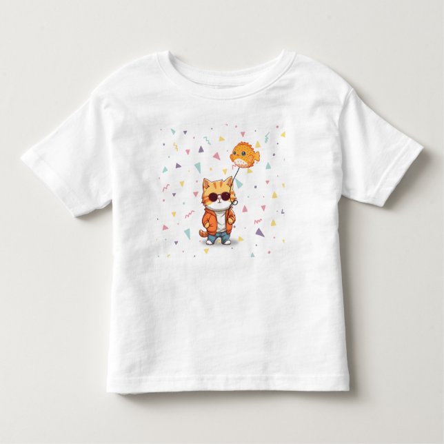 T-shirt Pour Les Tous Petits Super chat (Devant)