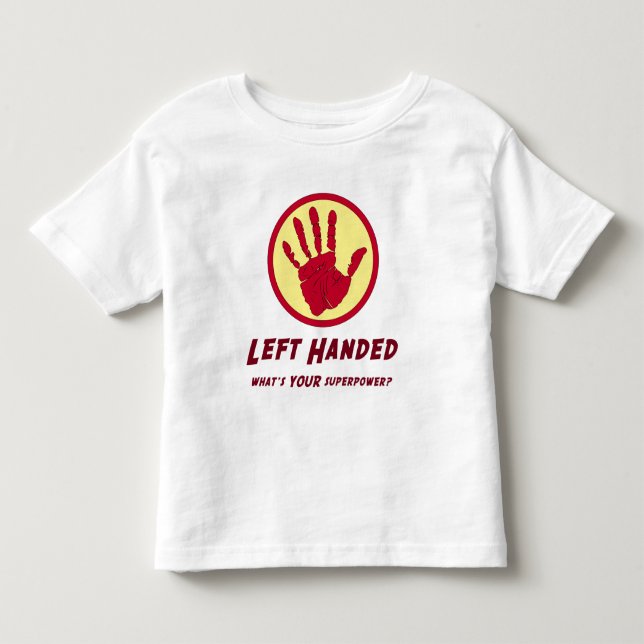 T-shirt Pour Les Tous Petits Super pouvoir gaucher (Devant)
